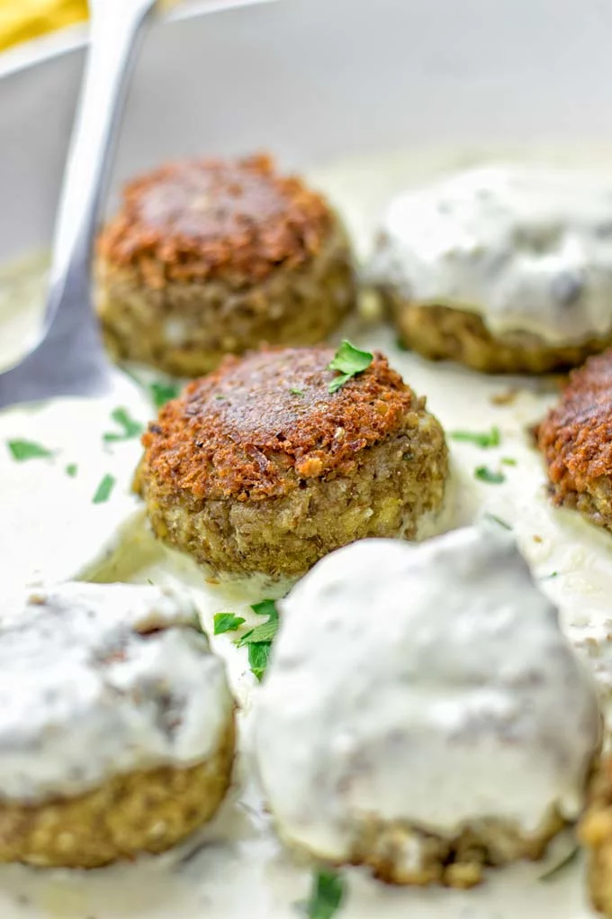 Vegetarian Swedish Meatballs | #vegan #contentednesscooking #glutenfree #yum