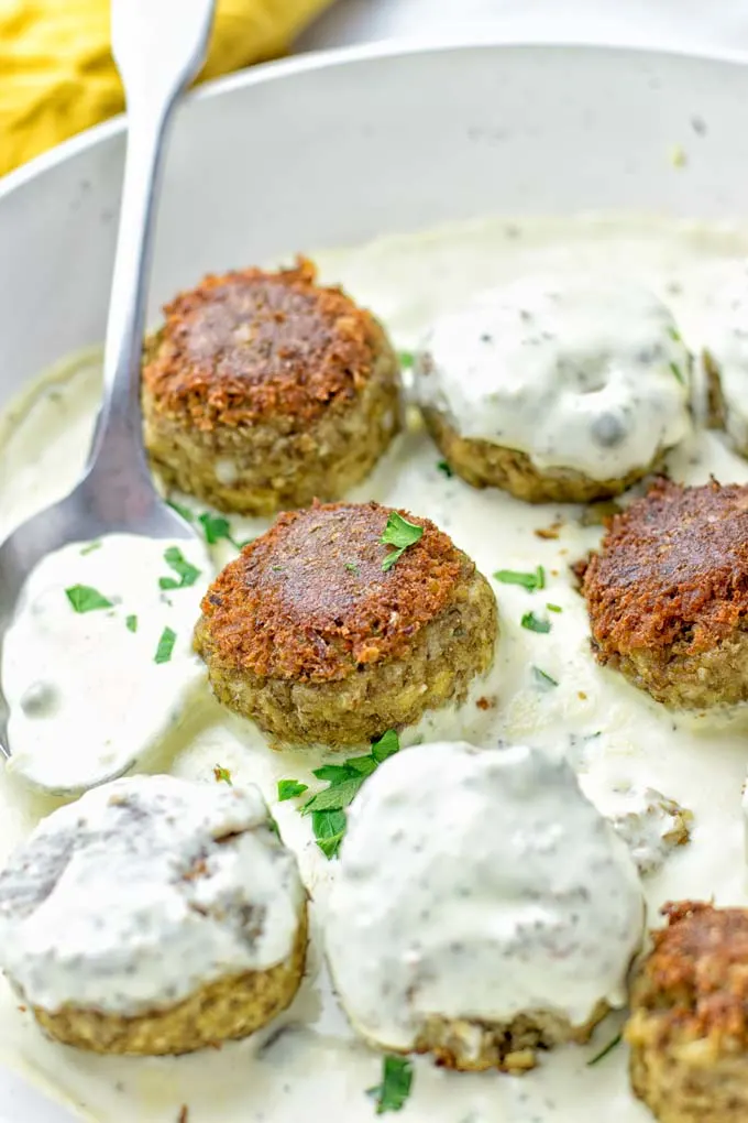 Vegetarian Swedish Meatballs | #vegan #contentednesscooking #glutenfree #yum