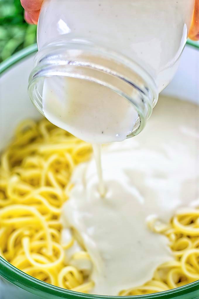 Cauliflower Carbonara Sauce #vegan #glitenfree #contentednesscooking #pasta #sauce