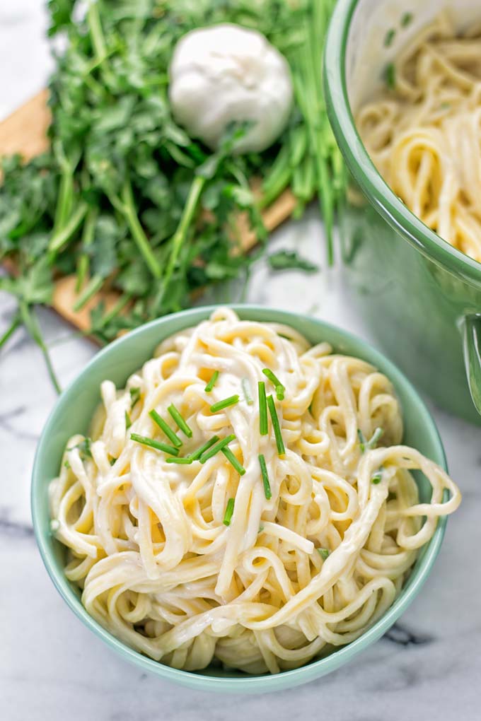 Cauliflower Carbonara Sauce #vegan #glitenfree #contentednesscooking #pasta #sauce