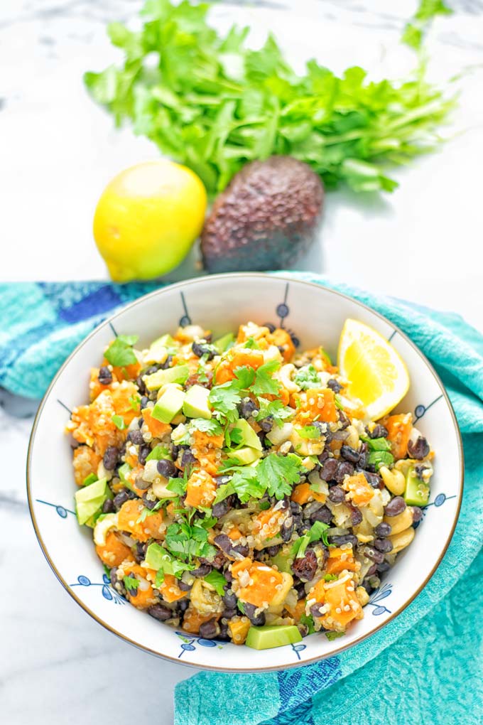 Citrus Quinoa Sweet Potato Salad | #vegan #glutenfree #contentednesscooking #salad #quinoa #dairyfree