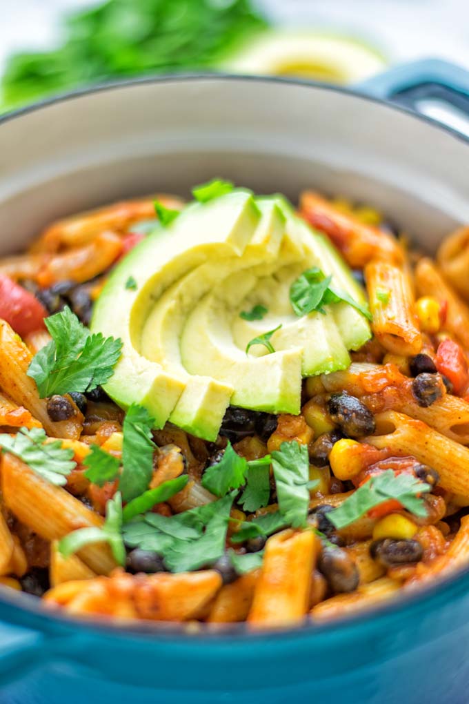 One Pot Taco Pasta | #vegan #glutenfree #dairyfree #plantbased #contentednesscooking