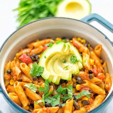 One Pot Taco Pasta | #vegan #glutenfree #cdairyfree #plantbased #contentednesscooking