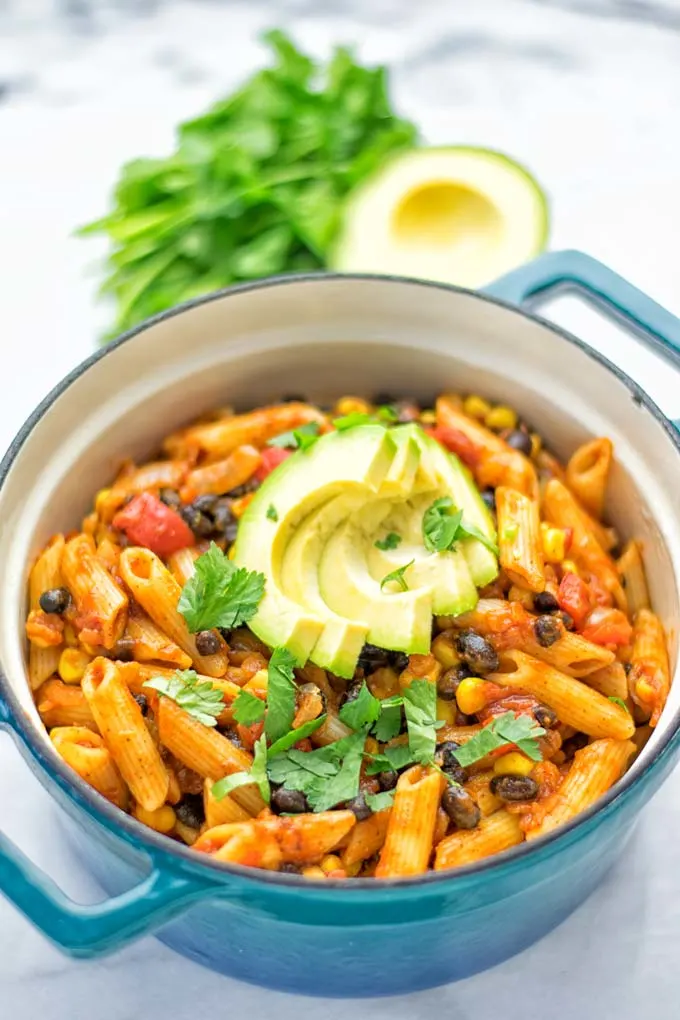 One Pot Taco Pasta | #vegan #glutenfree #dairyfree #plantbased #contentednesscooking