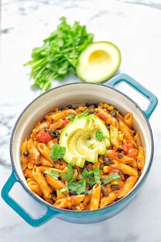 One Pot Taco Pasta | #vegan #glutenfree #dairyfree #plantbased #contentednesscooking