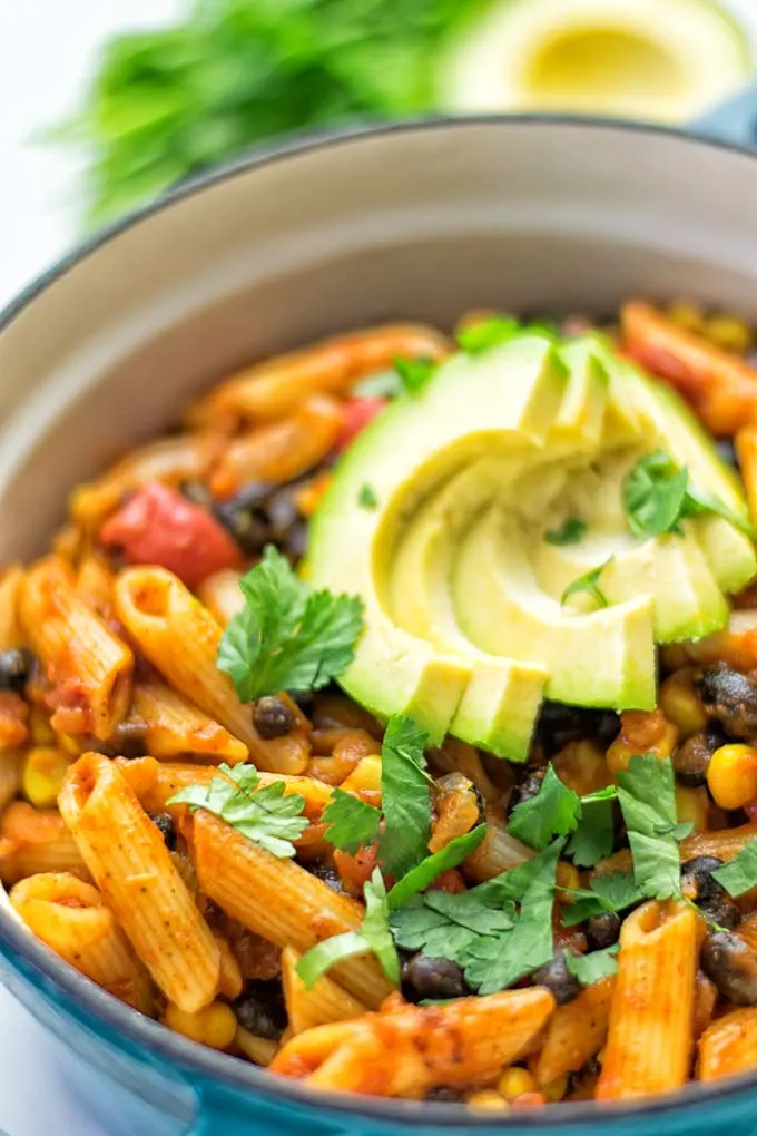 One Pot Taco Pasta | #vegan #glutenfree #dairyfree #plantbased #contentednesscooking