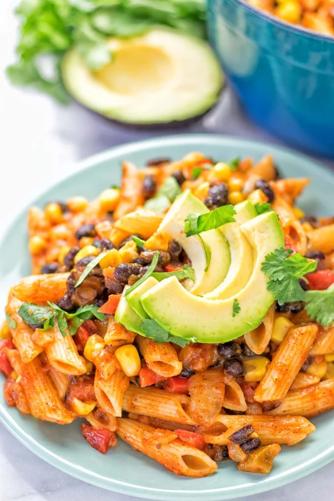 One Pot Taco Pasta | #vegan #glutenfree #dairyfree #plantbased #contentednesscooking