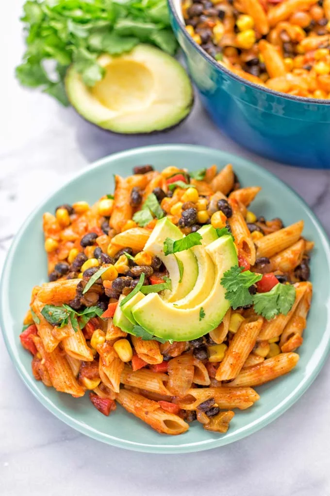 One Pot Taco Pasta | #vegan #glutenfree #dairyfree #plantbased #contentednesscooking