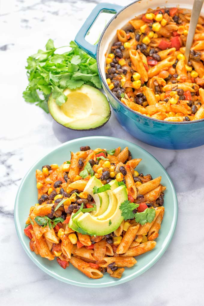 One Pot Taco Pasta | #vegan #glutenfree #dairyfree #plantbased #contentednesscooking