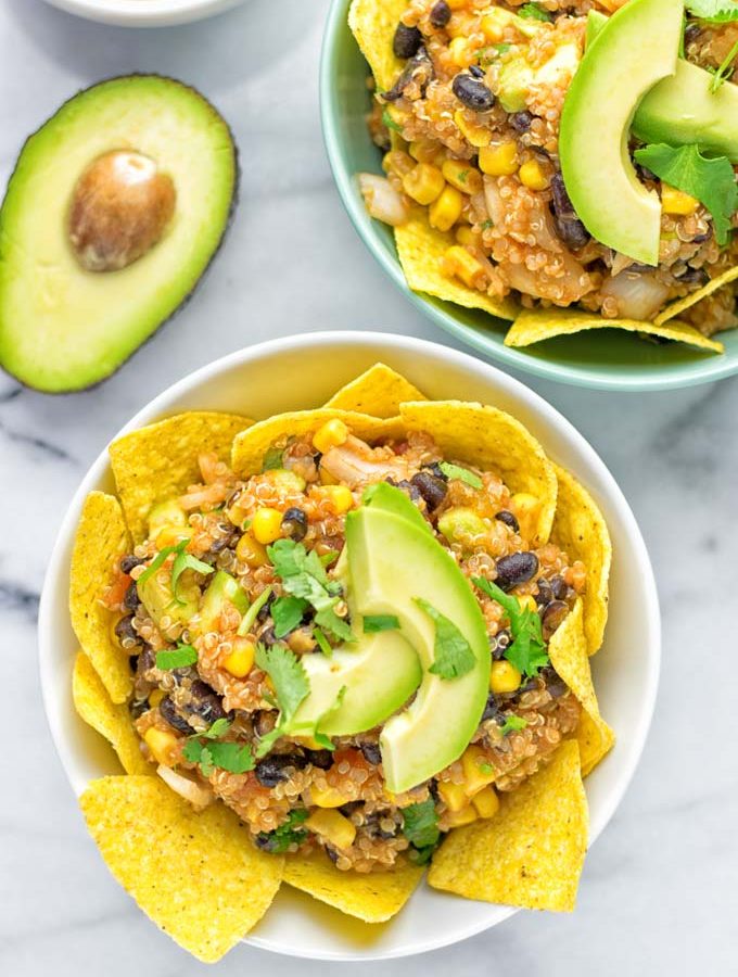 Southwest Quinoa Taco Salad | #vegan #glutenfree #contentednesscooking