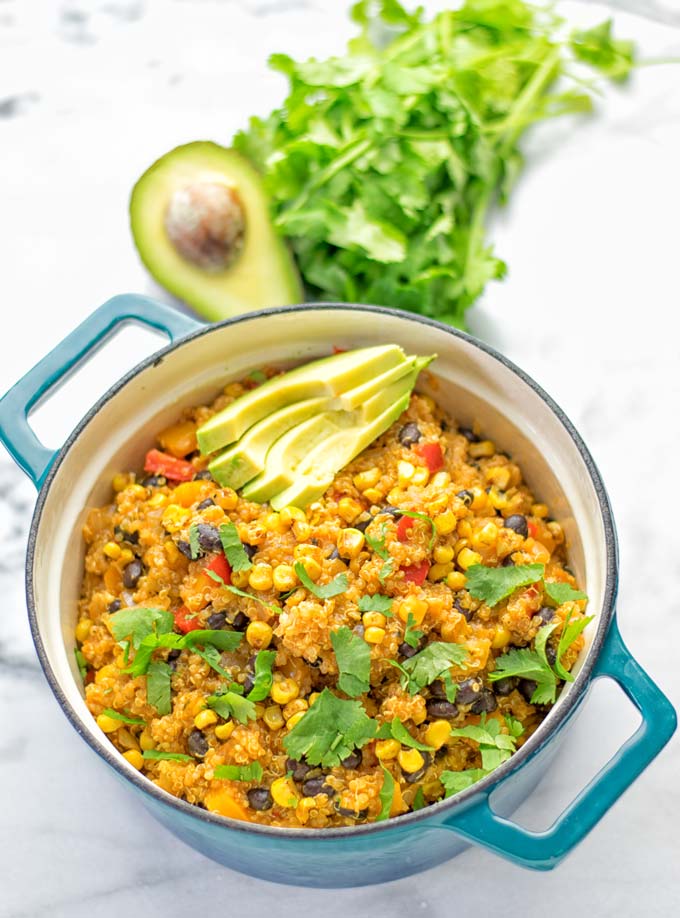 Quinoa Enchilada with Mexican Street Corn | #vegan #glutenfree #contentednesscooking #plantbased #dairyfree