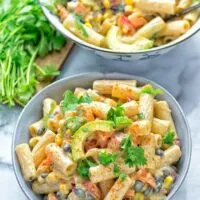 Southwest Pasta Salad with Spicy Garlic Dressing | #vegan #glutenfree #contentednesscooking #dairyfree #plantbased