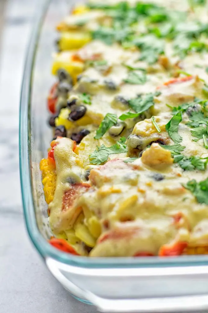 Southwest Potato Casserole | #vegan #glutenfree #dairyfree #plantbased #contentednesscooking