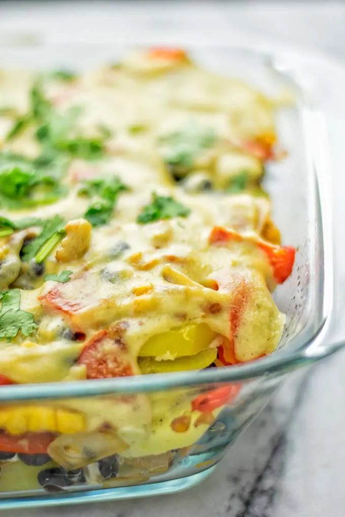 Southwest Potato Casserole | #vegan #glutenfree #dairyfree #plantbased #contentednesscooking