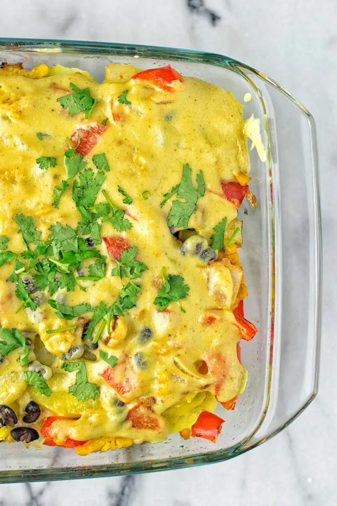 Southwest Potato Casserole | #vegan #glutenfree #dairyfree #plantbased #contentednesscooking