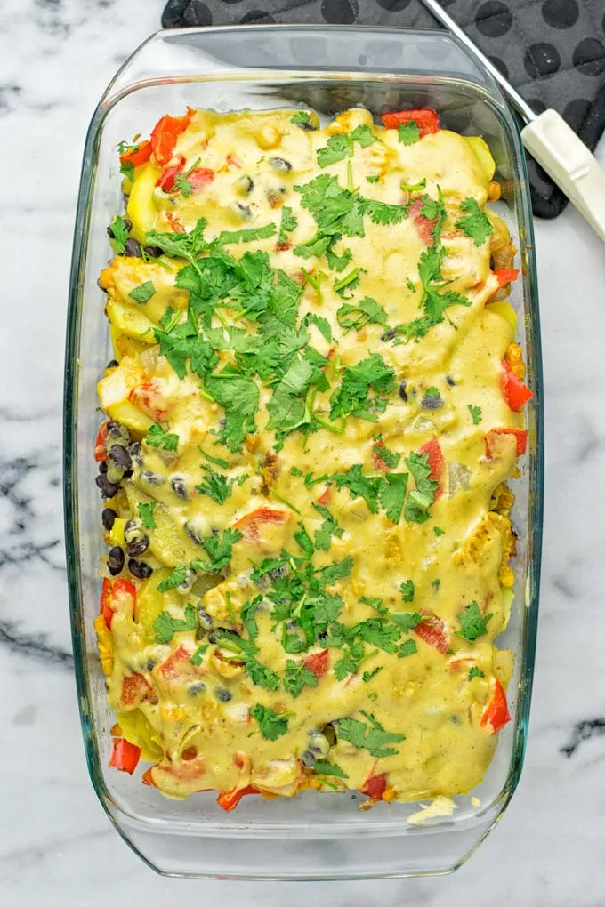 Southwest Potato Casserole | #vegan #glutenfree #dairyfree #plantbased #contentednesscooking