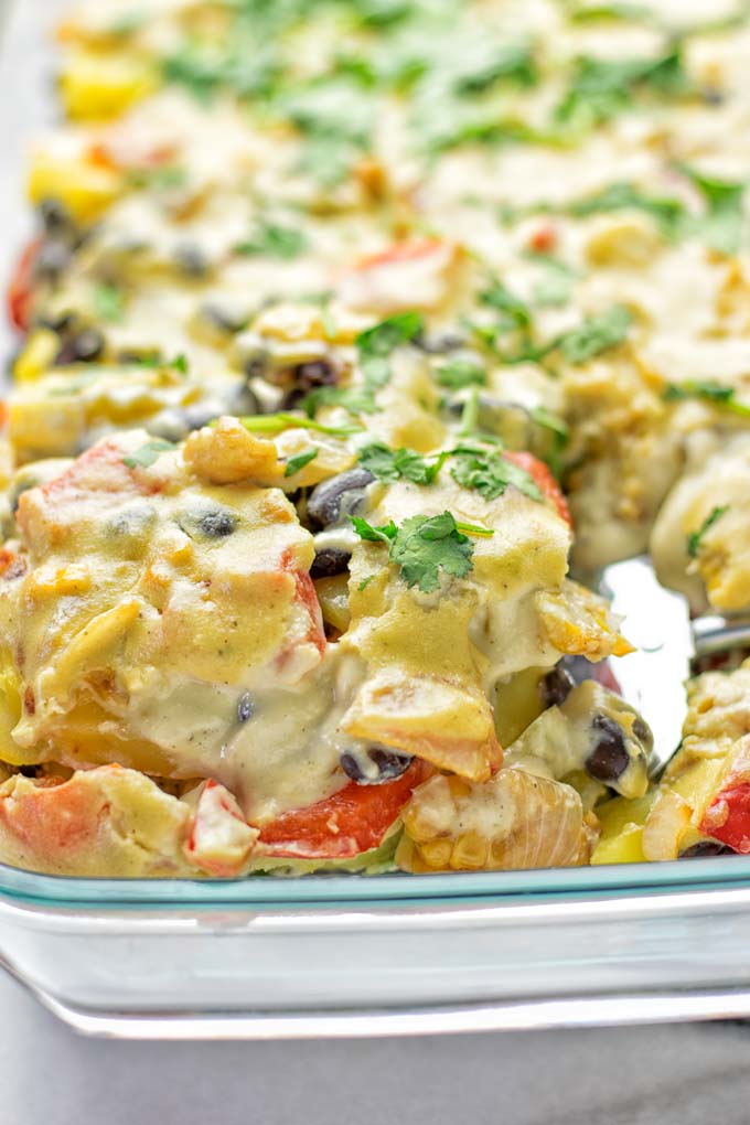 Southwest Potato Casserole | #vegan #glutenfree #dairyfree #plantbased #contentednesscooking