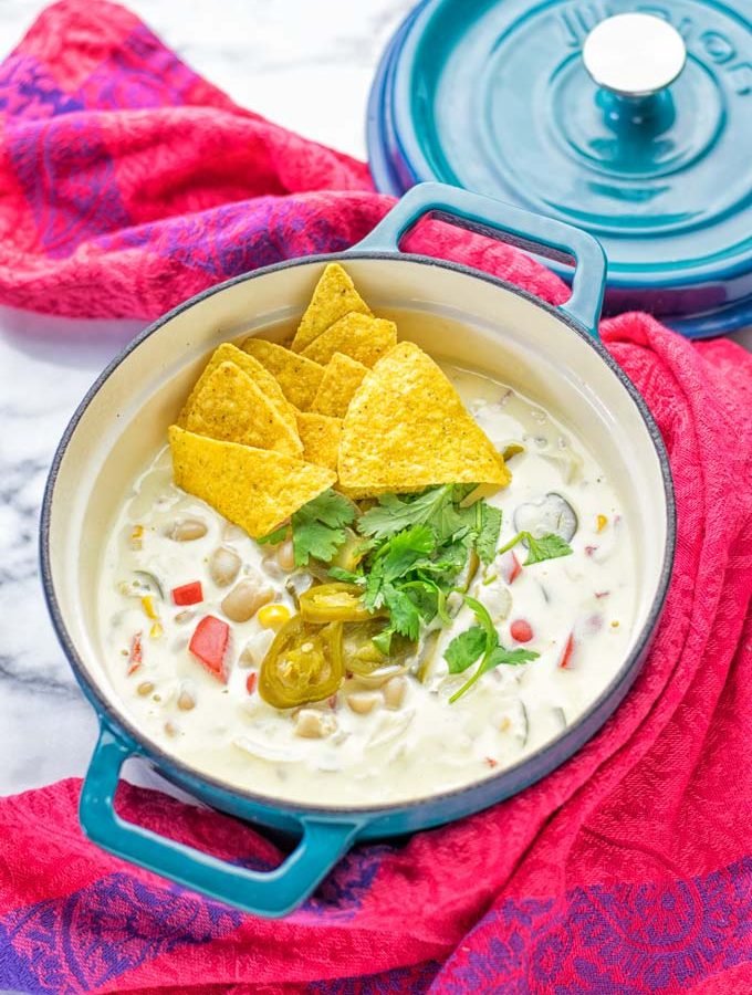 White Chili Taco Soup | #vegan #glutenfree #contentednesscooking #taco #soup