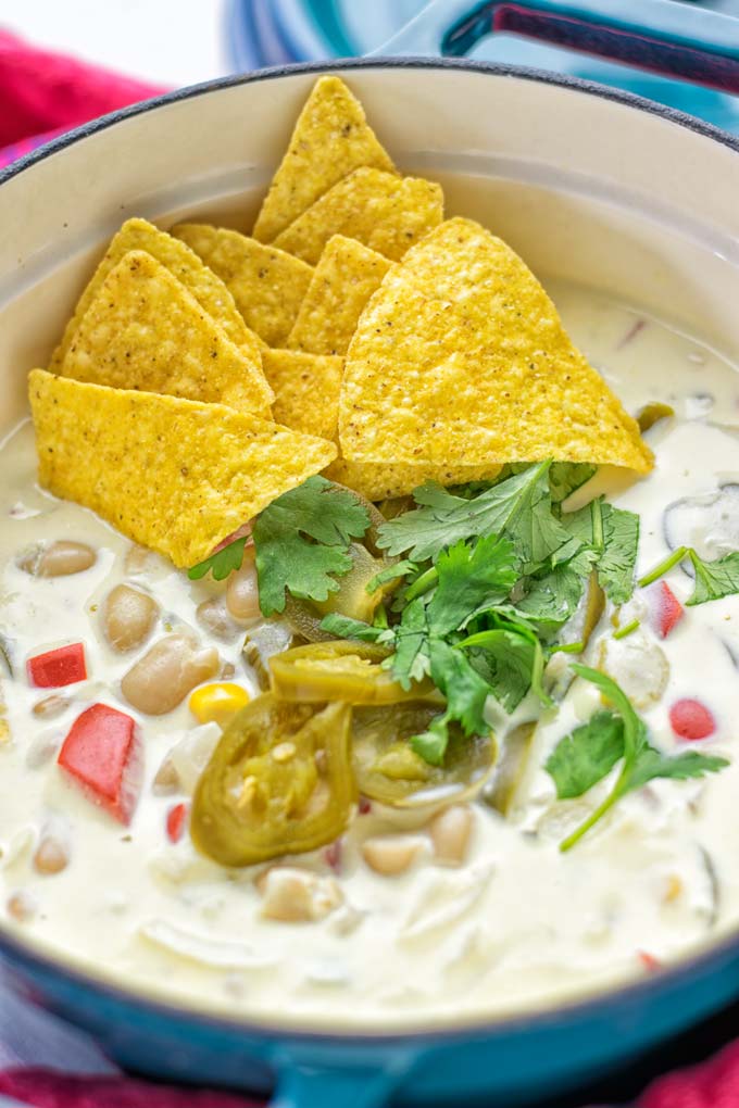 White Chili Taco Soup | #vegan #glutenfree #contentednesscooking #taco #soup