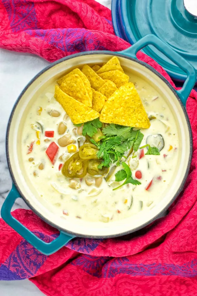 White Chili Taco Soup | #vegan #glutenfree #contentednesscooking #taco #soup