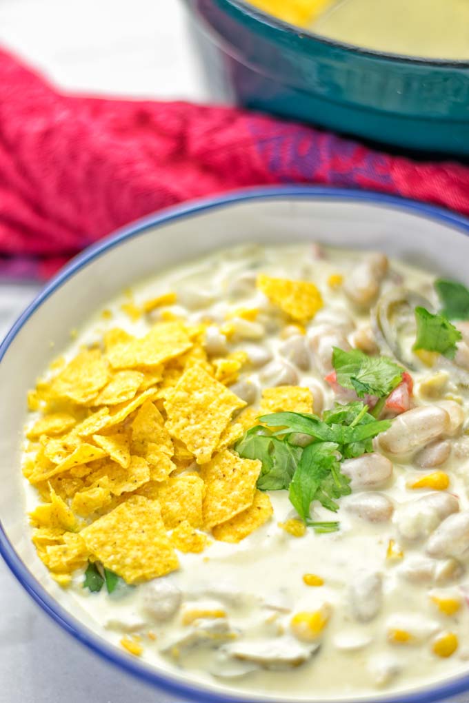 White Chili Taco Soup | #vegan #glutenfree #contentednesscooking #taco #soup