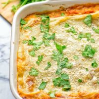 Buffalo Cauliflower Lasagna | #vegan #glutenfree #contentednesscooking #plantbased #Italian #lunch #mealprep