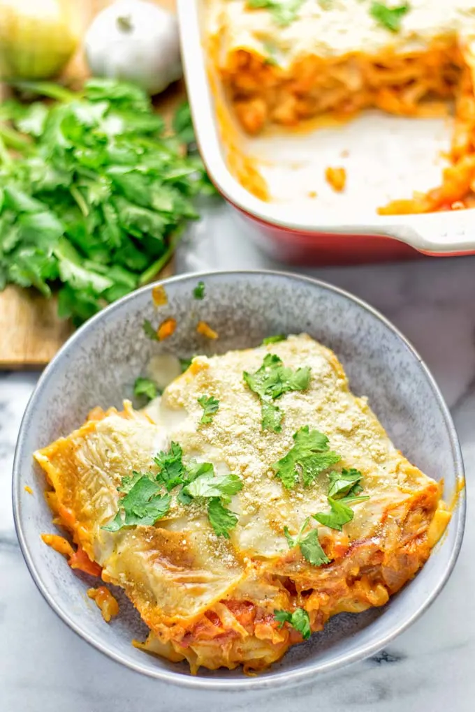 Buffalo Cauliflower Lasagna | #vegan #glutenfree #contentednesscooking #plantbased #Italian #lunch #mealprep