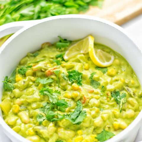 Vegetarian Chili Verde | #vegan #glutenfree #contentednesscooking #plantbased #dairyfree