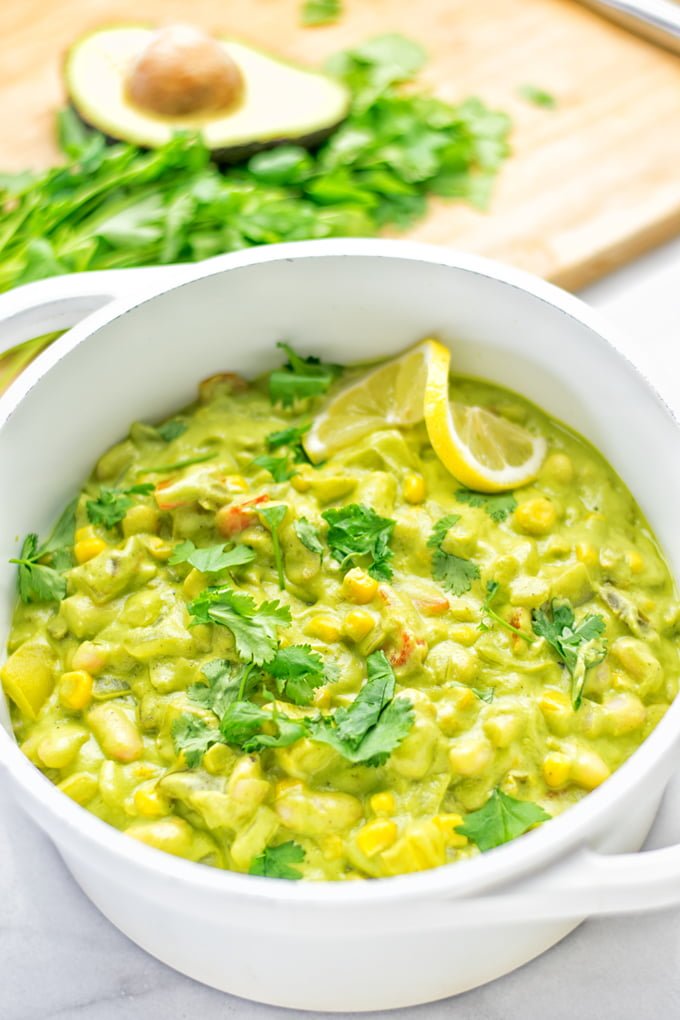 Vegetarian Chili Verde | #vegan #glutenfree #contentednesscooking #plantbased #dairyfree