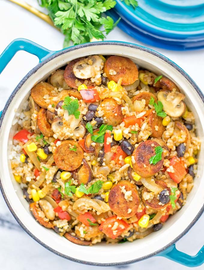 This Vegetarian Kielbasa is entirely vegan, gluten free and so delicious for lunch, dinner, meal prep and so much more. It’s a great dairy free alternative, so satisfyingly packed with amazing flavors for everyone. Come and try it now, enjoy the best comfort food the whole family will love. #vegan #glutenfree #dairyfree #vegetarian #dinner #lunch #mealprep #worklunchideas #contentednesscooking #kielbasarecipes #easyfood #familymealplanning
