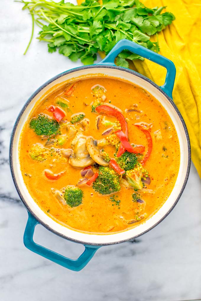 Red Curry Coconut Soup - Contentedness Cooking