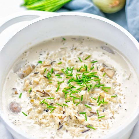 This Wild Rice and Mushroom Soup is entirely vegan, gluten free, and super easy to make in one pot. So amazing for the holidays, Christmas, dinner, lunch, meal preparation and work lunches. If you’re looking for a super easy and delicious one pot meal, you will make this over and over again. #vegan #glutenfree #dairyfree #vegetarian #onepotmeals #holidays #christmas #contentednesscooking #mushrooms #soup #wildricesoup #mushroomsoup #dinner #lunch #mealprep #worklunchideas