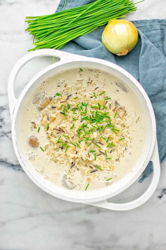 This Wild Rice and Mushroom Soup is entirely vegan, gluten free, and super easy to make in one pot. So amazing for the holidays, Christmas, dinner, lunch, meal preparation and work lunches. If you’re looking for a super easy and delicious one pot meal, you will make this over and over again. #vegan #glutenfree #dairyfree #vegetarian #onepotmeals #holidays #christmas #contentednesscooking #mushrooms #soup #wildricesoup #mushroomsoup #dinner #lunch #mealprep #worklunchideas 