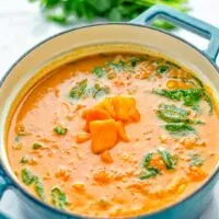 Amazingly satisfying Pumpkin Red Curry. Naturally vegan, gluten free, and so easy to make in one pot. An amazing one pot meal for the holidays, dinner, lunch, meal preparation, and so much more. #vegan #glutenfree #dairyfree #vegetarian #curry #pumpkin #pumpkincurryvegan #dinner #lunch #mealprep #worklunchideas #contentednesscooking #holidays