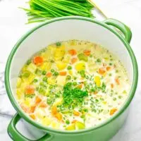 You won’t believe this Vegan Pot Pie Soup is ready in 15 minutes. No one would guess it’s vegan, gluten free, and dairy free. It’s a satisfying meal made in one pot for lunch, dinner, meal prep even work lunches that you and your family will love. A time saving meal that is also a keeper for the holidays and Christmas. #vegan #glutenfree #dairyfree #vegetarian #onepotmeals #christmasfood #contentednesscooking #mealprep #dinner #lunch #worklunchideas #15minutemeals #holidaychristmas