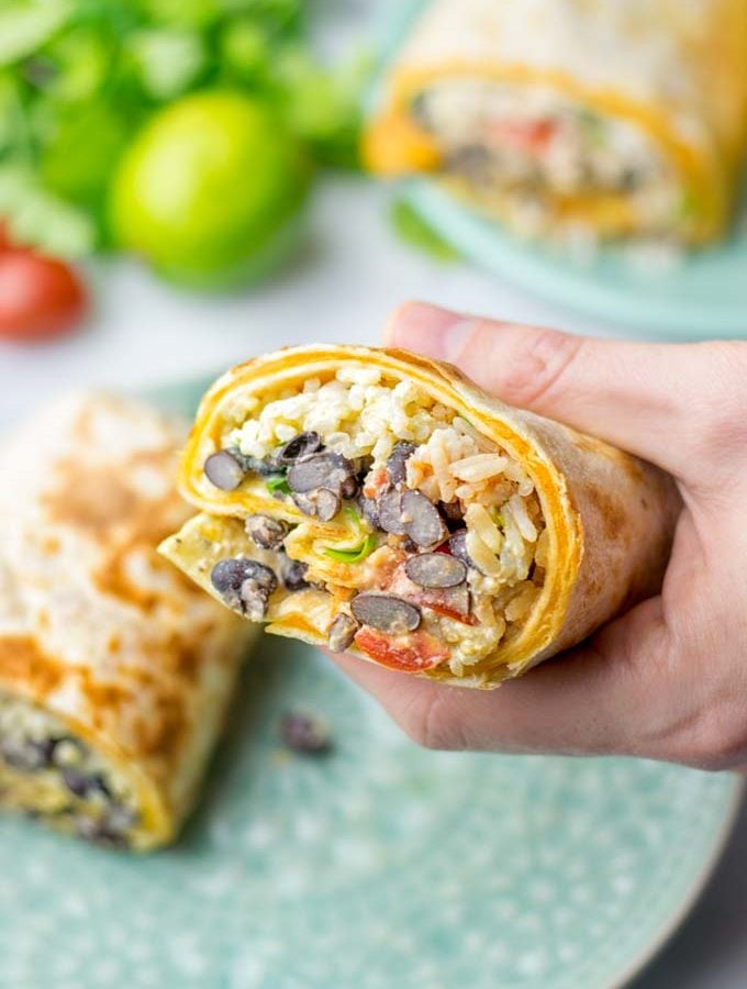 This Rice and Beans Quesarito is entirelly vegan, gluten free and so easy to make. It’s cheesy, incredibly satisfying and so delicious for dinner, lunch, meal prep (reheat beautifully) and amazing for work lunches. An amazing dairy free alternative for everyone that the whole family will love. #vegan #glutenfree #dairyfree #vegetarian #contentednesscooking #quesarito #riceandbeans #dinner #lunch #worklunchideas #mealprep #quesadila #burrito