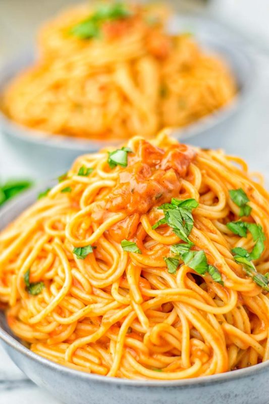 Instant Pot Spaghetti with Simple Tomato Sauce - Contentedness Cooking