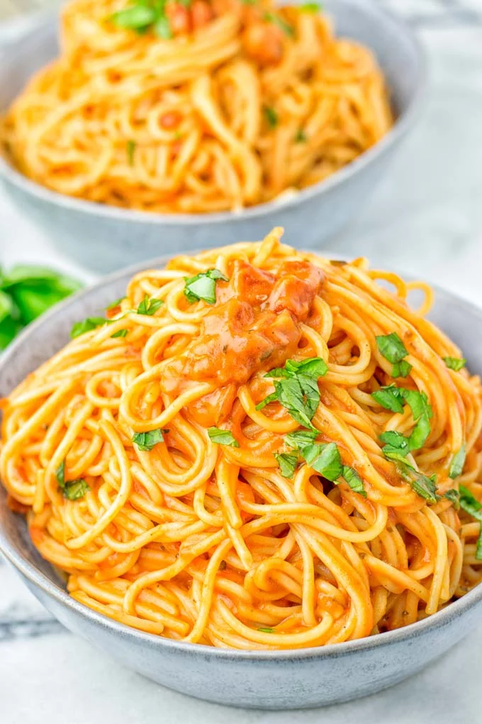 result of Instant Pot Spaghetti after 10 minutes 
