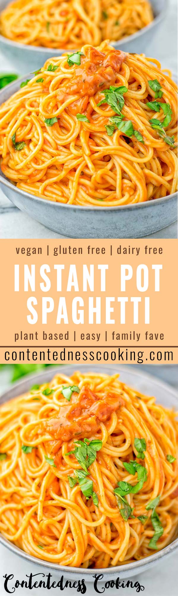 Collage of how to make Instant Pot Spaghetti 