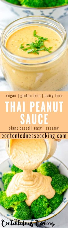 Thai Peanut Sauce with Basil - Contentedness Cooking