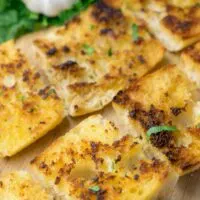 Crunchy Garlic Bread slices.