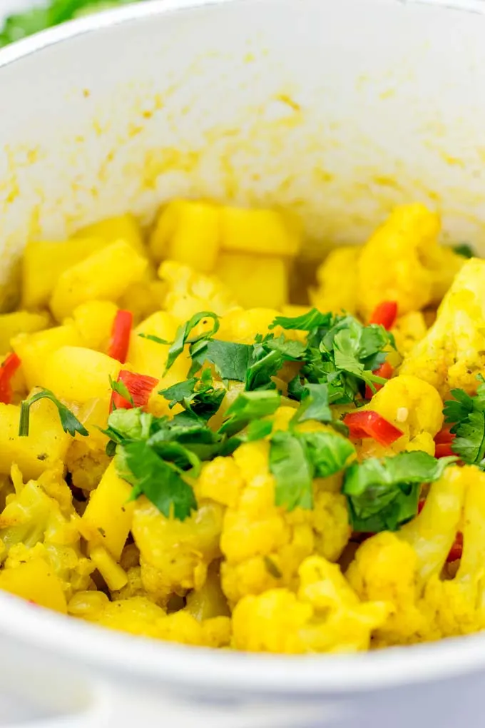 Making this Aloo Gobi in one pot.