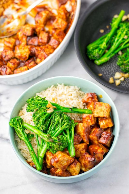 BBQ Tempeh Rice Bowl Recipe Contentedness Cooking