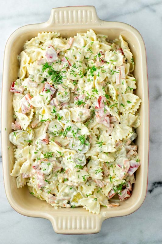 Bow Tie Pasta Salad [mayo free] Contentedness Cooking