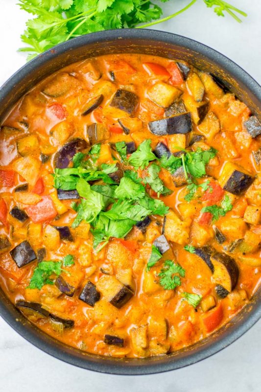 Eggplant Curry Recipe [vegetarian] - Contentedness Cooking