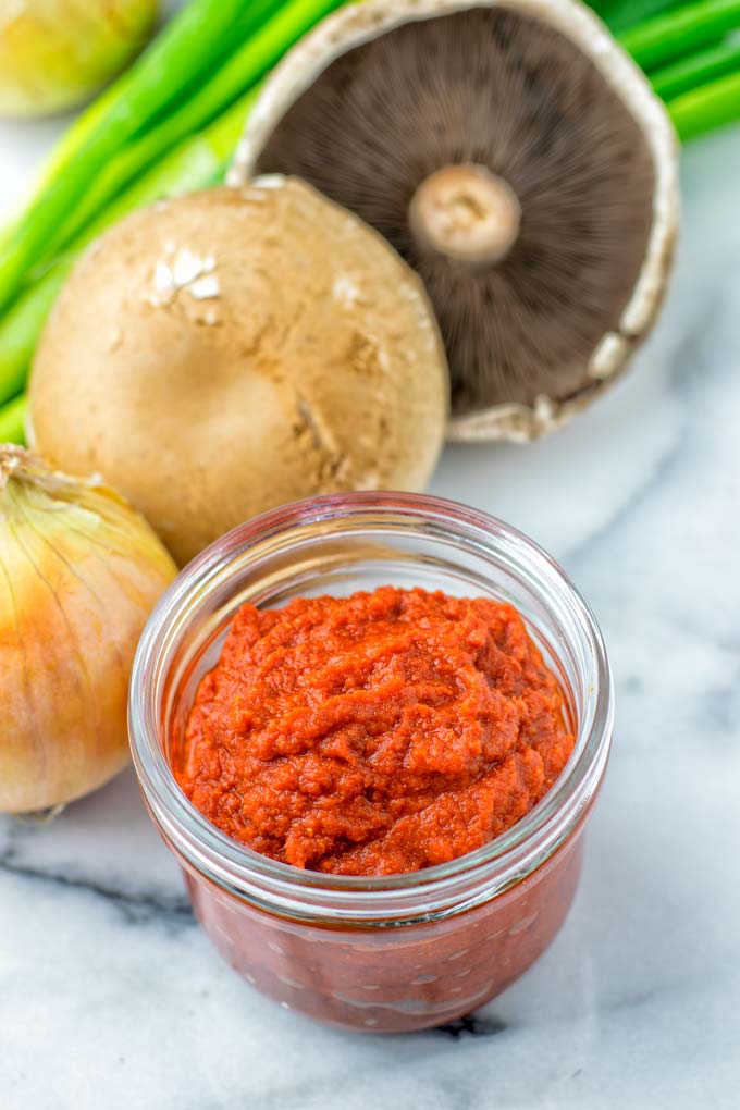 No mortar, blender, or food processor is needed for this red curry paste.