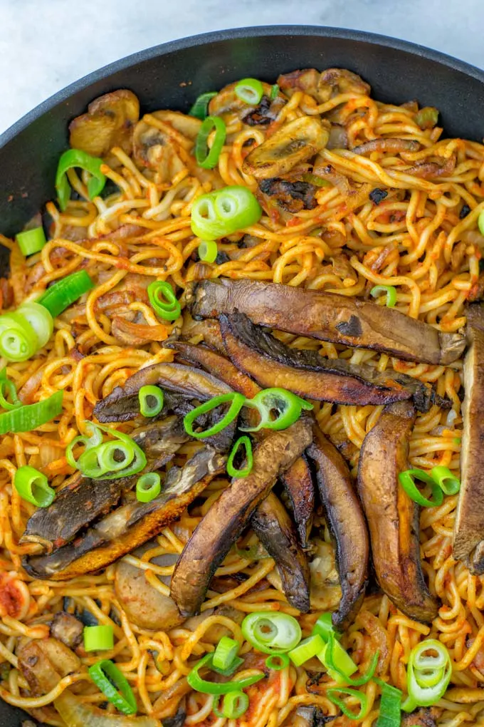 My spicy noodles recipe is naturally vegan.
