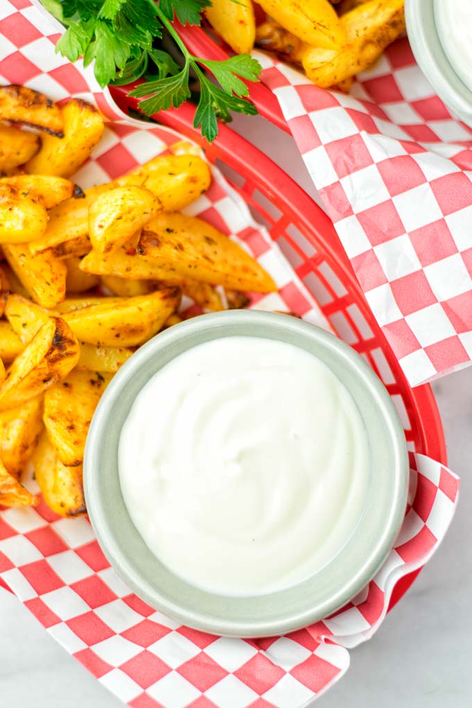French fries are a perfect combination with this sauce.