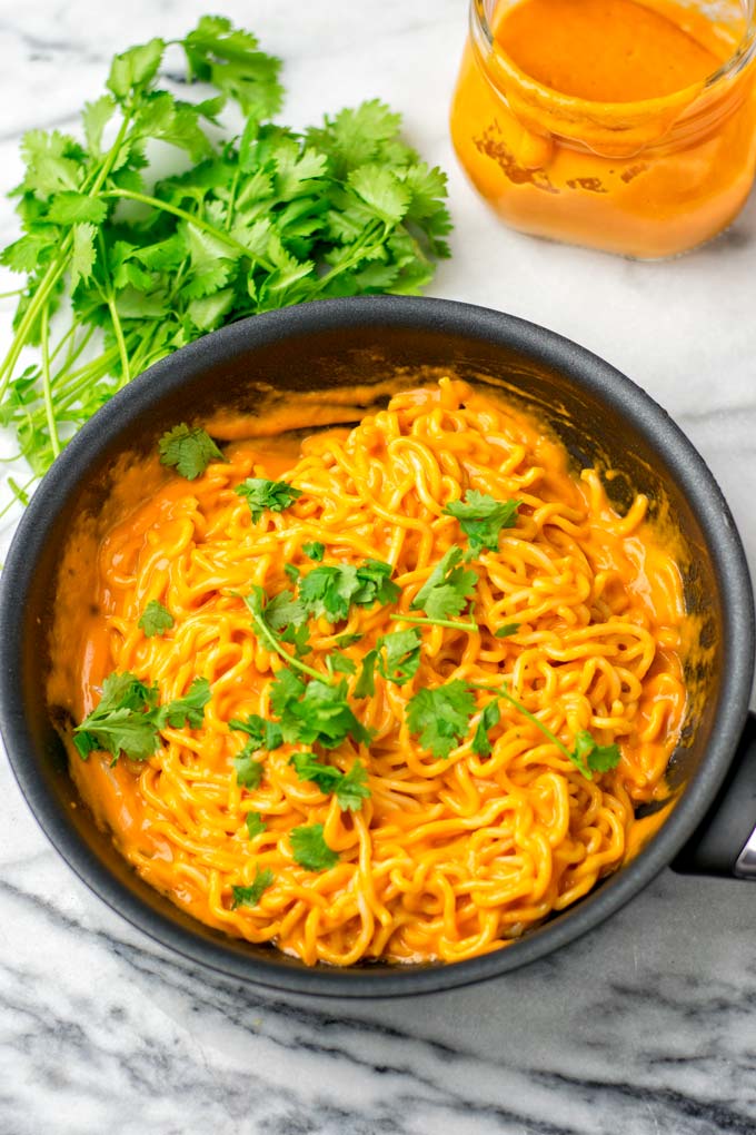 The vegan Yum Yum Sauce is a perfect match for easy noodle recipes.