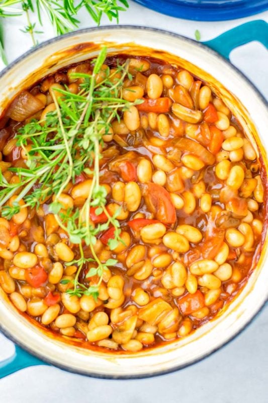 Baked Beans [vegan, sugar free] - Contentedness Cooking